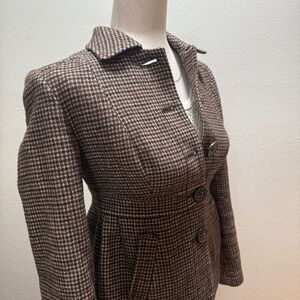 Retro Chic Banana Republic Wool Peplum Blazer Jacket Women 2P